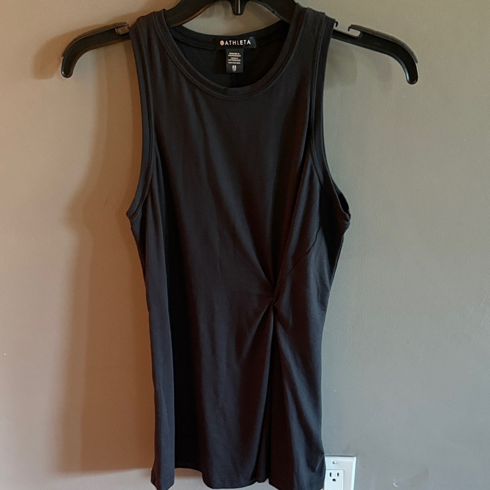 Athleta Black Twist Detail Tank Top